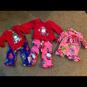 American Girl 18” doll 3 Christmas pajama